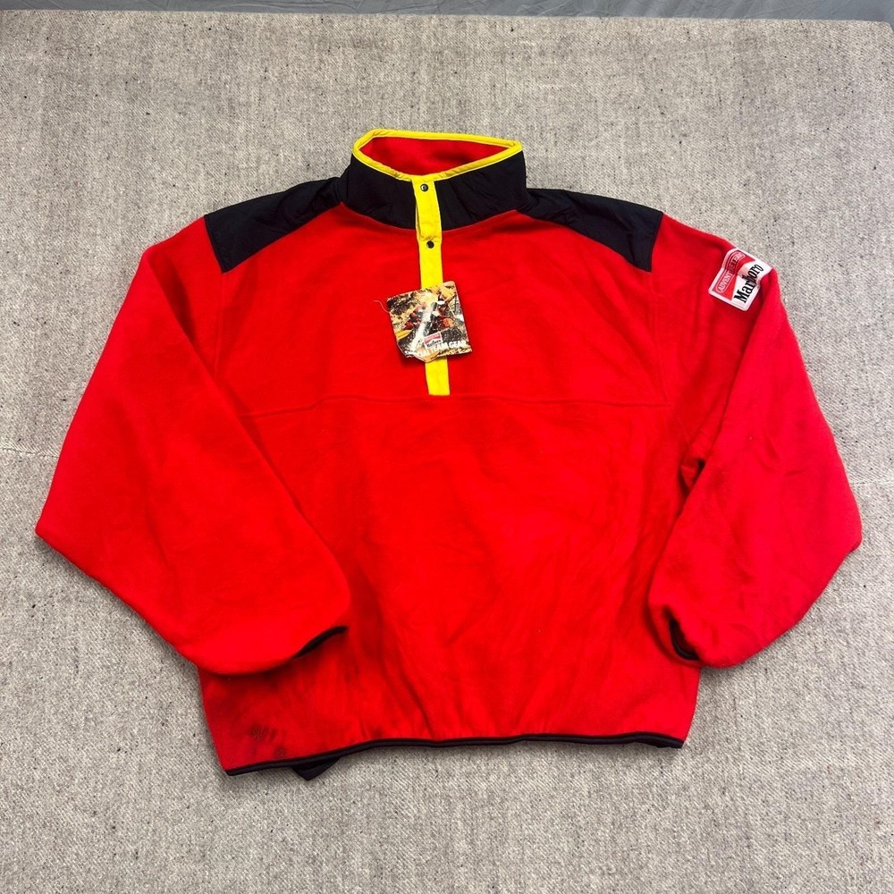 Vintage Marlboro Fleece Jacket Mens XL Red 1990s Deadstock